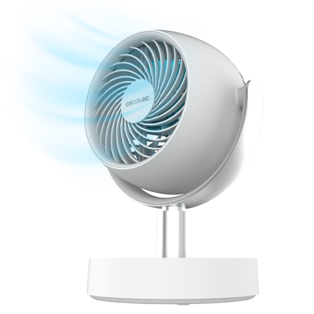Cecotec EnergySilence 800 Cyclone Desk Portable Ventilador circulador de aire de sobremesa con batería de 4000 mAh motor DC oscilación e inclinación ajustables. Ventilador circulador de aire de sobremesa