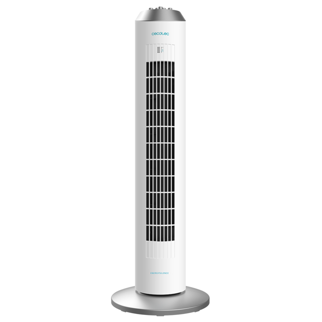 Cecotec EnergySilence 8090 Skyline. Ventilador de Torre con Temporizador 60 W 33'' (84cm) de Altura Oscilante Motor de Cobre 3 Velocidades Blanco Ventilador de torre