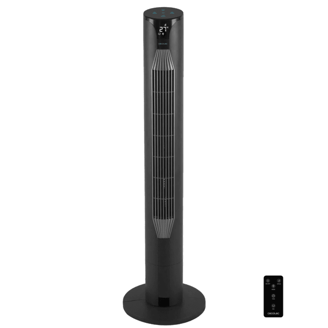 Cecotec EnergySilence 8150 Skyline Ventilador de torre de 55 W y 42” con mando a distancia pantalla LED 3 velocidades 3 modos oscilación y temporizador. Ventilador de torre 