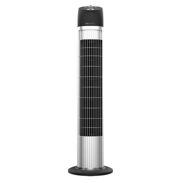 Cecotec EnergySilence 850 Skyline. Ventilador de Torre con Temporizador 45 W Altura 33" Motor de cobre 3 Velocidades Oscilación automática de 70 grados Asa trasera Ventilador de torre
