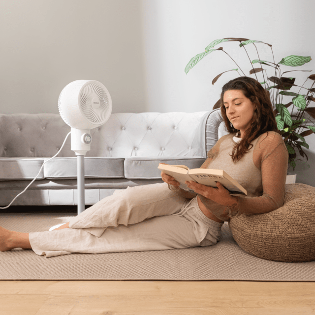 Cecotec EnergySilence 900 Cyclone Ventilador Circulador De Aire De Pie Con 35W 9" Y Oscilación. Ventilador Circulador De Aire