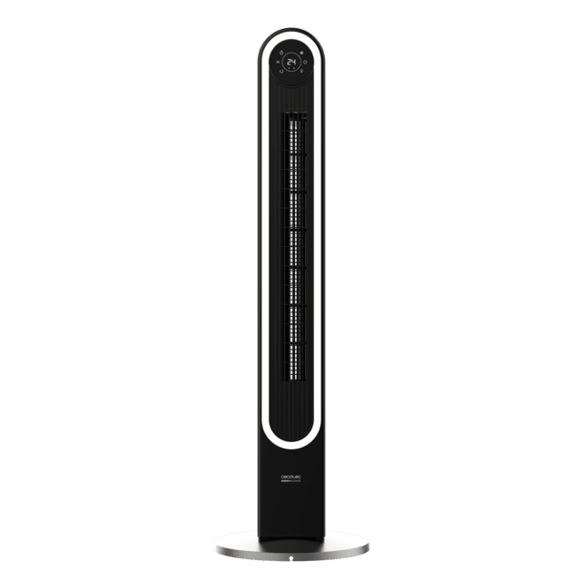 Cecotec EnergySilence 9090 Skyline Smart Light Ventilador De Torre Con Luz De 60 W Y 42" Con Mando A Distancia Control Táctil Pantalla LED Temporizador Y Oscilación. Ventilador De Torre Con Luz