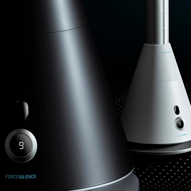 Cecotec EnergySilence 9800 Skyline Bladeless Black. Ventilador De Torre Sin Aspas Con Mando A Distancia Y Temporizador 26 W 38" (96 Cm) De Altura Motor De Cobre 9 Velocidades Negro Ventilador De Torre