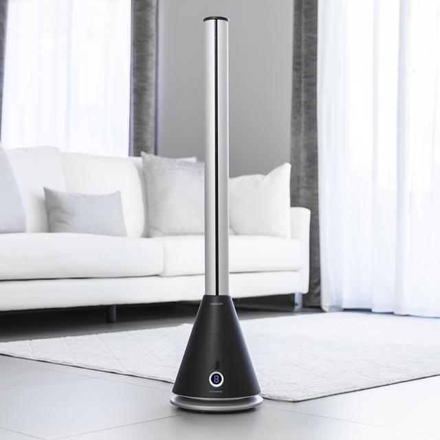 Cecotec EnergySilence 9800 Skyline Bladeless Black. Ventilador De Torre Sin Aspas Con Mando A Distancia Y Temporizador 26 W 38" (96 Cm) De Altura Motor De Cobre 9 Velocidades Negro Ventilador De Torre
