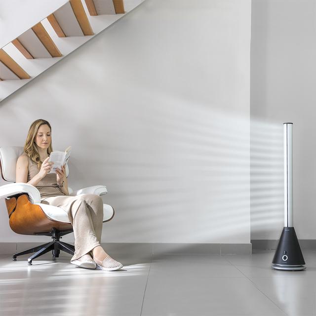 Cecotec EnergySilence 9800 Skyline Bladeless Black. Ventilador De Torre Sin Aspas Con Mando A Distancia Y Temporizador 26 W 38" (96 Cm) De Altura Motor De Cobre 9 Velocidades Negro Ventilador De Torre