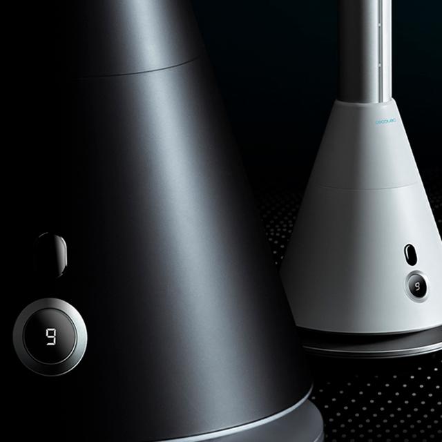 Cecotec EnergySilence 9800 Skyline Bladeless White. Ventilador De Torre Sin Aspas Con Mando A Distancia Y Temporizador 26 W 38" (96 Cm) De Altura Motor De Cobre 9 Velocidades Blanco Ventilador Sin Aspas De Torre