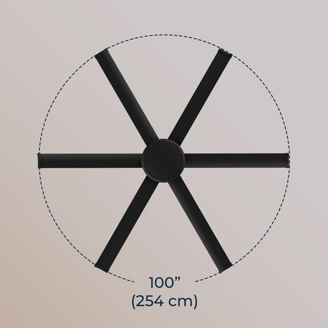 Cecotec EnergySilence Aero 10000 Pro Ventilador De Techo Con Motor DC De 90 W Y 100 Pulgadas Mando A Distancia Altura Ajustable Temporizador Programable Hasta 8 Horas 6 Aspas 6 Velocidades Modo Winter-summer. Ventilador De Techo