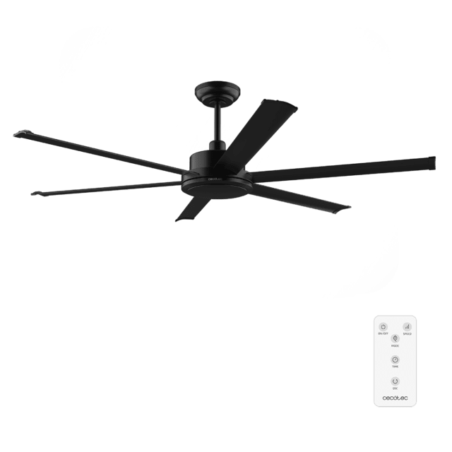 Cecotec EnergySilence Aero 10000 Pro Ventilador de techo con motor DC de 90 W y 100 pulgadas mando a distancia altura ajustable temporizador programable hasta 8 horas 6 aspas 6 velocidades modo winter-summer. Ventilador de techo