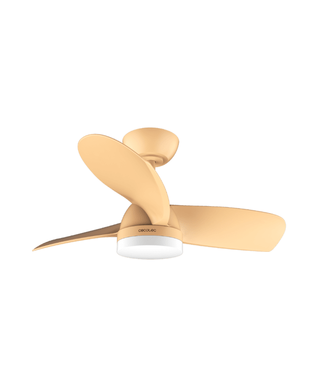 Cecotec EnergySilence Aero 3050 Orange Ventilador De Techo De 35 W Con Motor DC Y 36” Con Luz LED Mando A Distancia Temporizador 6 Velocidades Y 3 Aspas. Ventilador De Techo 