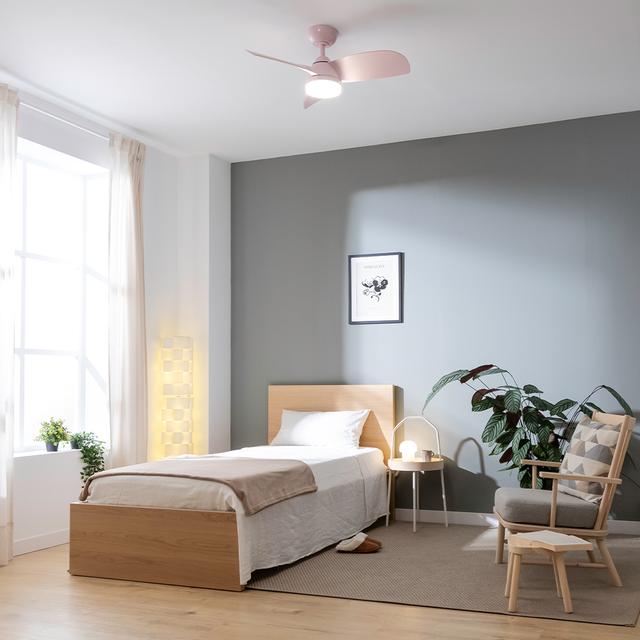 Cecotec EnergySilence Aero 3050 Pink Ventilador De Techo De 35 W Con Motor DC Y 36” Con Luz LED Mando A Distancia Temporizador 6 Velocidades Y 3 Aspas. Ventilador De Techo