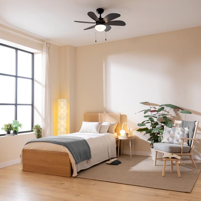 Cecotec EnergySilence Aero 3600 Vision Full Black Ventilador De Techo De 50 W Y 36” Con Lámpara 3 Velocidades 6 Aspas Modo Winter-summer Y Uso Sencillo.  Ventilador De Techo