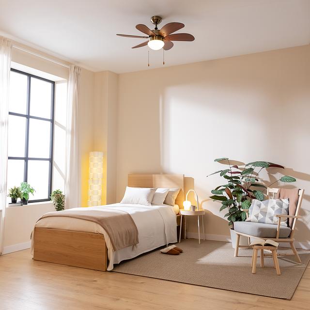 Cecotec EnergySilence Aero 365 Gold&Wood Ventilador De Techo De 50 W Y 36” Con Lámpara 3 Velocidades 6 Aspas Reversibles Modo Winter-summer Y Uso Sencillo. Ventilador De Techo