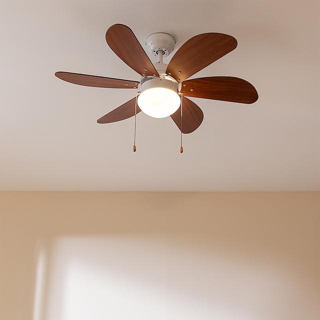 Cecotec EnergySilence Aero 365 White&Wood Ventilador De Techo De 50 W Y 36” Con Lámpara 3 Velocidades 6 Aspas Reversibles Modo Winter-summer Y Uso Sencillo. Ventilador De Techo