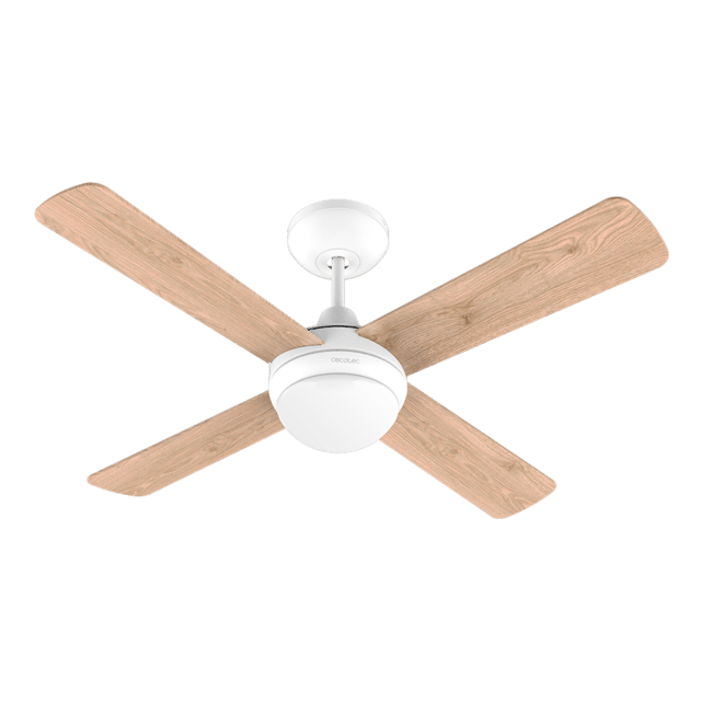Cecotec EnergySilence Aero 4200 DC Fresh. Ventilador De Techo Con Mando A Distancia Temporizador Y Luz LED 40 W Motor DC 42" 4 Aspas Reversibles En Madera Clara 3 Velocidades Función Invierno Ventilador De Techo Con Mando A Dis