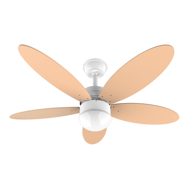 Cecotec EnergySilence Aero 4250 Flow Orange. Ventilador De Techo Con Mando A Distancia Temporizador Y Luz LED 40 W Motor DC 42" 5 Aspas Reversibles 6 Velocidades Función Invierno Naranja Ventilador De Techo Con Mando A Distanci
