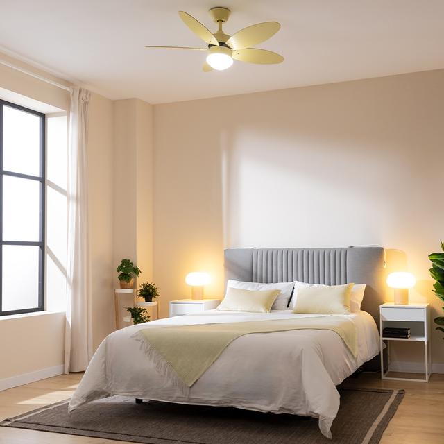 Cecotec EnergySilence Aero 4260 Full SunLight Ventilador De Techo De 40 W Con Motor DC Y 42” Con Luz LED Mando A Distancia Temporizador 6 Velocidades Y 5 Aspas Reversibles. Ventilador De Techo 