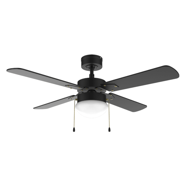 Cecotec EnergySilence Aero 450 FullBlack Ventilador de techo de 50 W y 42” con luz 3 velocidades 4 aspas y modo winter-summer. Ventilador de techo 