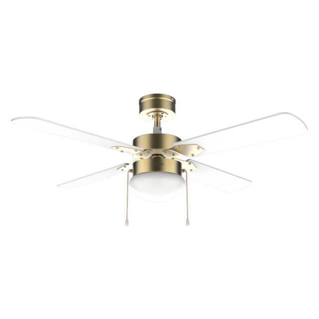Cecotec EnergySilence Aero 450 GoldWhite Ventilador de techo de 50 W y 42” con luz 3 velocidades 4 aspas y modo winter-summer.  Ventilador de techo 