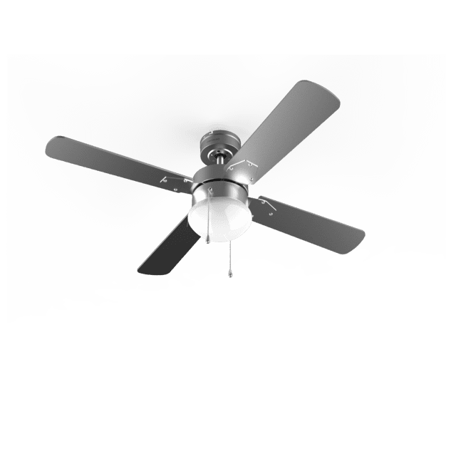 Cecotec EnergySilence Aero 450. Ventilador De Techo Con Luz De 50 W Bajo Consumo 106 Cm De Diámetro Luz 4 Aspas Reversibles 3 Velocidades Función Invierno Acabado En Acero/blanco Ventilador De Techo