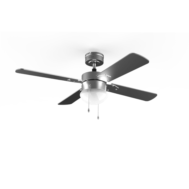 Cecotec EnergySilence Aero 450. Ventilador de Techo con Luz de 50 W Bajo consumo 106 cm de Diámetro Luz 4 Aspas Reversibles 3 Velocidades Función Invierno Acabado en acero/blanco Ventilador de techo