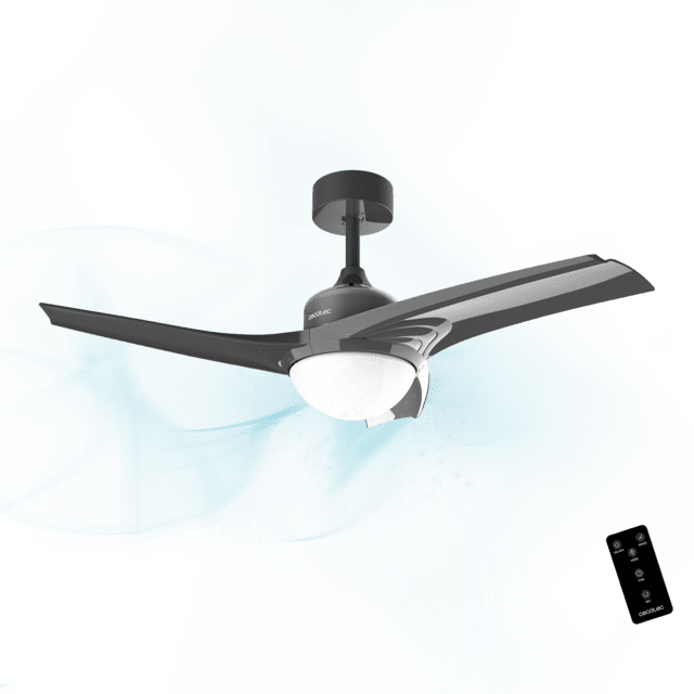 Cecotec EnergySilence Aero 470 Ventilador de techo de 54 W y 42” con luz LED mando a distancia 3 velocidades 3 aspas y modo winter-summer. Ventilador de techo con luz y mando a distancia