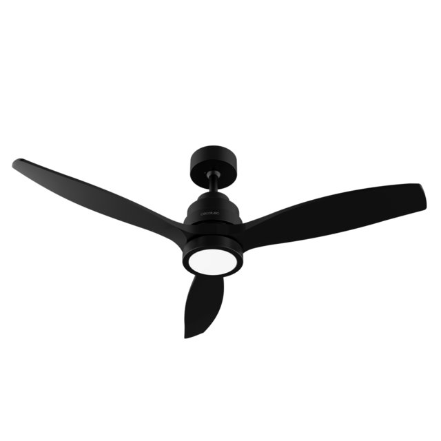 Cecotec EnergySilence Aero 5200 Black Design. Ventilador De Techo Con Mando A Distancia Y Temporizador 40W Diámetro 132 Cm Motor DC Luz LED 6 Velocidades Función Invierno Negro Ventilador De Techo
