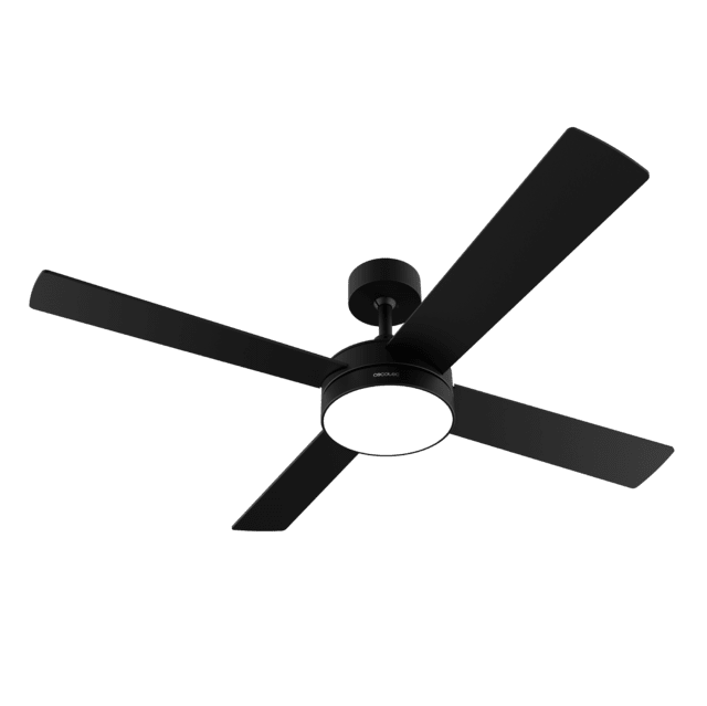 Cecotec EnergySilence Aero 5200 Black Line Ventilador De Techo De 65 W Y 52” Con Luz LED. Ventilador De Techo Con Luz Y Mando A Distancia