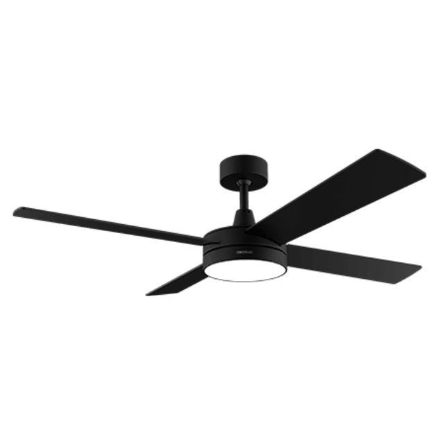 Cecotec EnergySilence Aero 5200 Black Line Ventilador De Techo De 65 W Y 52” Con Luz LED. Ventilador De Techo Con Luz Y Mando A Distancia
