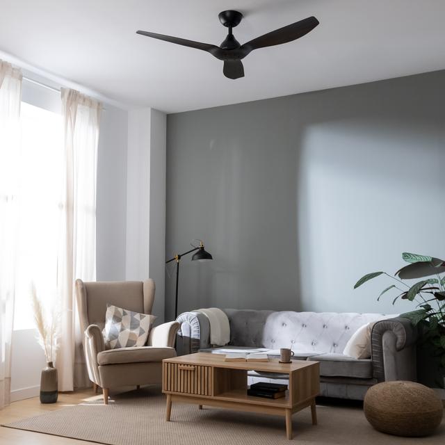 Cecotec EnergySilence Aero 5200 BlackWood Ventilador De Techo Con Motor DC De 35 W Y 52" Con Motor DC Mando A Distancia Altura Ajustable Temporizador Programable Modo Winter-summer.  Ventilador De Techo 