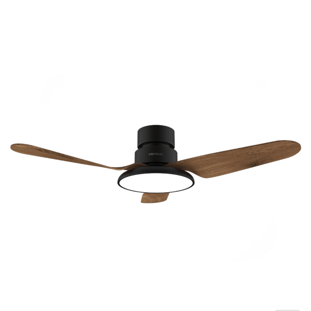 Cecotec EnergySilence Aero 5200 Light DarkWood Ventilador De Techo Con Motor DC De 40W 43" Luz LED De 22W 3 Tonalidades 3 Aspas Temporizador Programable Programable Modo Winter/summer 6 Velocidades. Ventilador De Techo