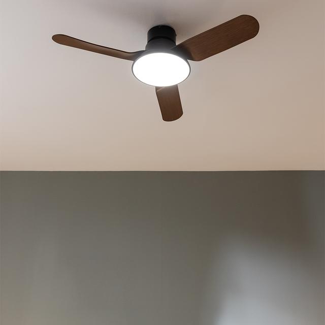 Cecotec EnergySilence Aero 5200 Light DarkWood Ventilador De Techo Con Motor DC De 40W 43" Luz LED De 22W 3 Tonalidades 3 Aspas Temporizador Programable Programable Modo Winter/summer 6 Velocidades. Ventilador De Techo