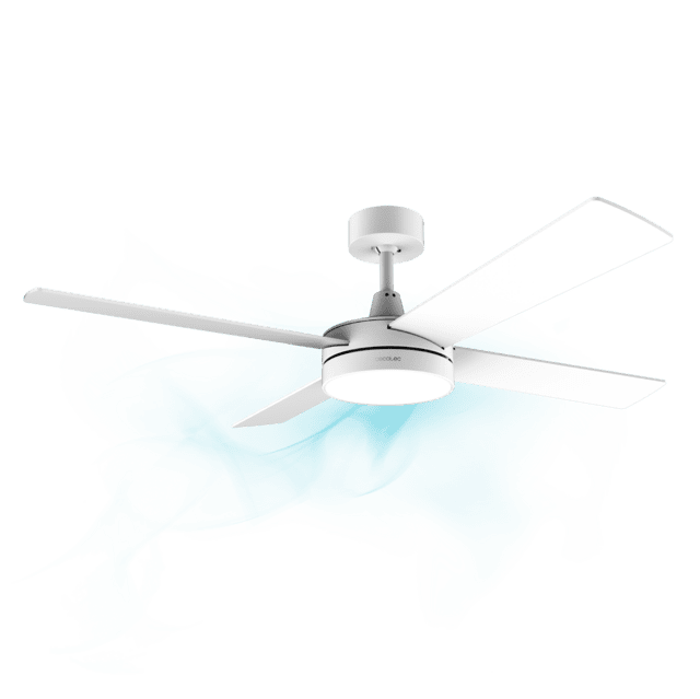Cecotec EnergySilence Aero 5200 White Line Ventilador De Techo De 65 W Y 52” Con Luz LED. Ventilador De Techo
