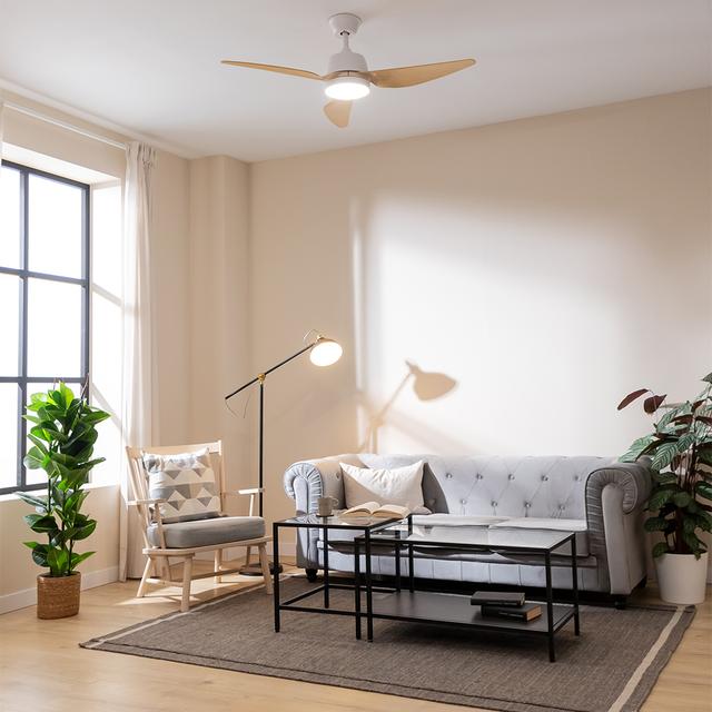 Cecotec EnergySilence Aero 5250 LightWood Ventilador De Techo De 62 W Y 48” Con Luz 3 Velocidades Temporizador Ventilador De Techo