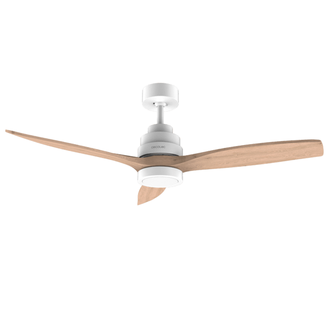 Cecotec EnergySilence Aero 5250 White Design Ventilador de techo de 38 W y 52” con motor DC luz LED mando a distancia 6 velocidades temporizador y modo winter-summer Ventilador de techo