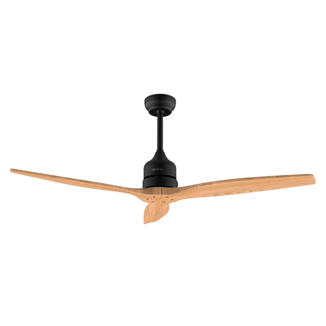 Cecotec EnergySilence Aero 5270 Black&LightWood Ventilador De Techo De 40 W Y 52" Con Motor DC Mando A Distancia Doble Altura Temporizador Modo Winter-summer. Ventilador De Techo 