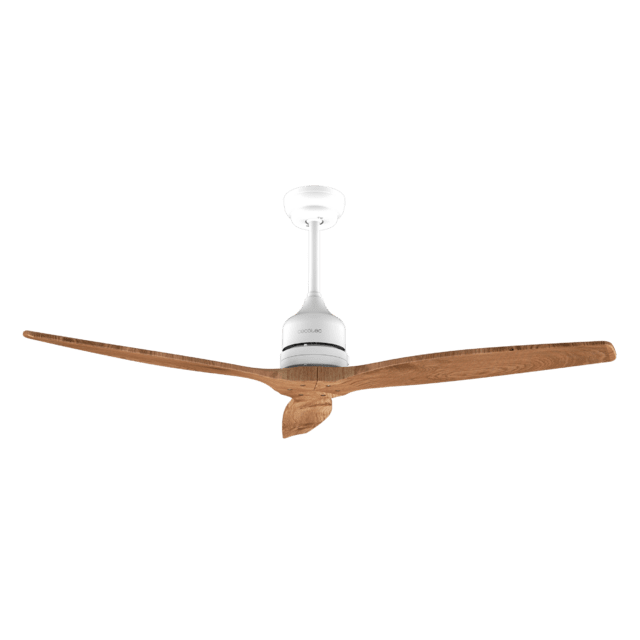 Cecotec EnergySilence Aero 5270 White&BlackWood Ventilador De Techo De 40 W Y 52" Con Motor DC Mando A Distancia Doble Altura Temporizador Modo Winter-summer. Ventilador De Techo