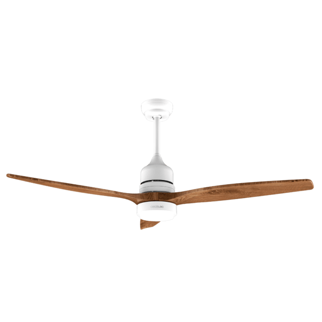 Cecotec EnergySilence Aero 5275 White&BlackWood Ventilador De Techo De 40 W Y 52" Con Motor DC Mando A Distancia Luz LED Doble Altura Temporizador Programable Modo Winter-summer. Ventilador De Techo