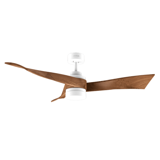 Cecotec EnergySilence Aero 5280 DarkWood Ventilador De Techo De 40 W Y 52" Con Motor DC Mando A Distancia Luz LED De 18W Temporizador Programable Modo Winter-summer. Ventilador De Techo