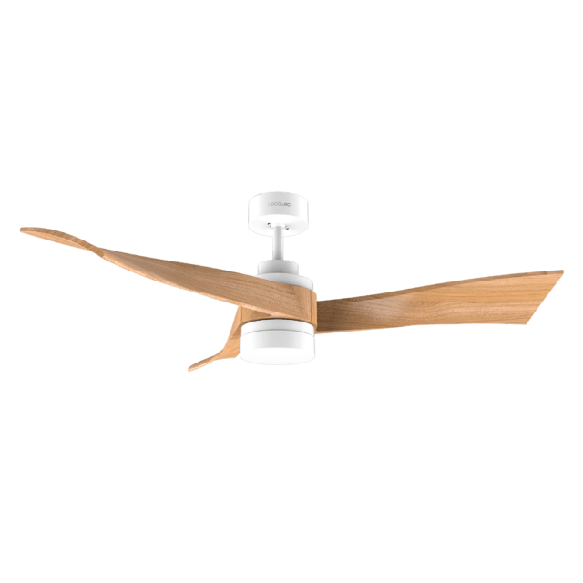 Cecotec EnergySilence Aero 5280 LightWood Ventilador De Techo De 40 W Y 52" Con Motor DC Mando A Distancia Luz LED De 18W Temporizador Programable Modo Winter-summer. Ventilador De Techo 