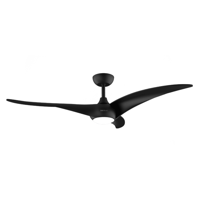 Cecotec EnergySilence Aero 5295 Black Ventilador De Techo Con Motor DC De 40W 54 Pulgadas Con Luz LED De 18W 3 Tonalidades Seleccionables 3 Aspas Temporizador Programable. Ventilador De Techo