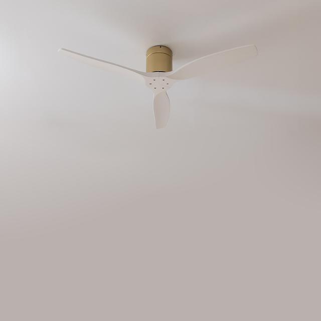 Cecotec EnergySilence Aero 5500 Aqua GoldWhiteWood Connected Ventilador De Techo De 40 W Y 52” Con Mando A Distancia Control Por Wifi Y Mando A Distancia Protección IP44 6 Velocidades 3 Aspas Modo Winter-summer Y Temporizador