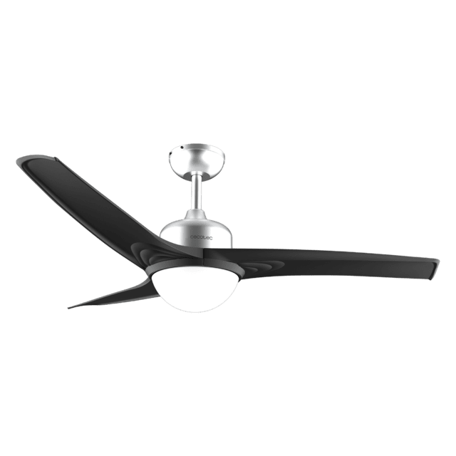 Cecotec EnergySilence Aero 560 IronBlack Ventilador De Techo De 60W Y 52” Con Luz LED De 18W Mando A Distancia Temporizador Programable 3 Velocidades A Seleccionar Y 3 Aspas Ventilador De Techo 