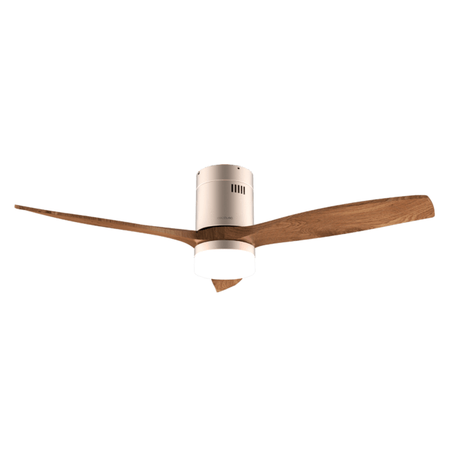 Cecotec EnergySilence Aero 5600 Aqua GoldDarkWood Connected Ventilador De Techo De 40 W Y 52” Con Mando A Distancia Control Por Wifi Y Mando A Distancia Protección IP44 Luz 6 Velocidades 3 Aspas Modo Winter-summer Y Temporiza