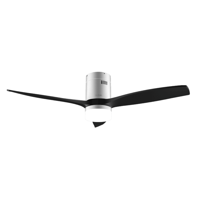 Cecotec EnergySilence Aero 5600 Aqua IronBlack Connected Ventilador De Techo De 40 W Y 52” Con Mando A Distancia Control Por Wifi Y Mando A Distancia Protección IP44 Luz 6 Velocidades 3 Aspas Modo Winter-summer Y Temporizador