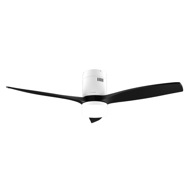 Cecotec EnergySilence Aero 5600 Aqua White&Black Connected Ventilador De Techo De 40 W Y 52” Con Mando A Distancia Control Por Wifi Y Mando A Distancia Protección IP44 Luz 6 Velocidades 3 Aspas Modo Winter-summer Y Temporizad