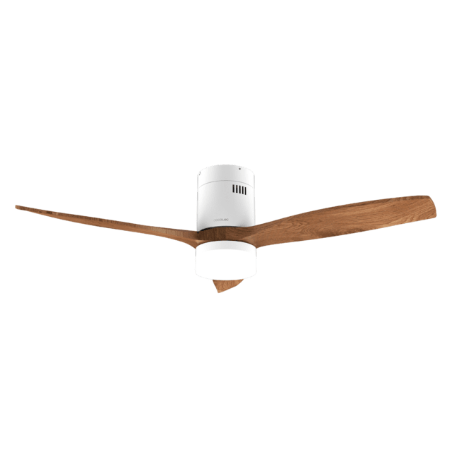 Cecotec EnergySilence Aero 5600 Aqua WhiteDarkWood Connected Ventilador De Techo De 40 W Y 52” Con Mando A Distancia Control Por Wifi Y Mando A Distancia Protección IP44 Luz 6 Velocidades 3 Aspas Modo Winter-summer Y Temporiz