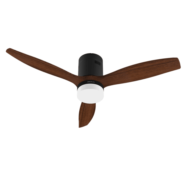 Cecotec EnergySilence Aero 5600 Black Aqua Connected Ventilador De Techo De 40 W Y 52” Con Mando A Distancia Control Por Wifi Y Mando A Distancia Protección IP44 6 Velocidades 3 Aspas Modo Winter-summer Y Temporizador De Hast