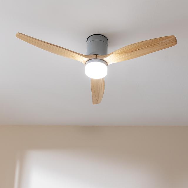 Cecotec EnergySilence Aero 5600 Steel Aqua Connected Ventilador De Techo De 40 W Y 52” Con Mando A Distancia Control Por Wifi Y Mando A Distancia Protección IP44 6 Velocidades 3 Aspas Modo Winter-summer Y Temporizador De Hast