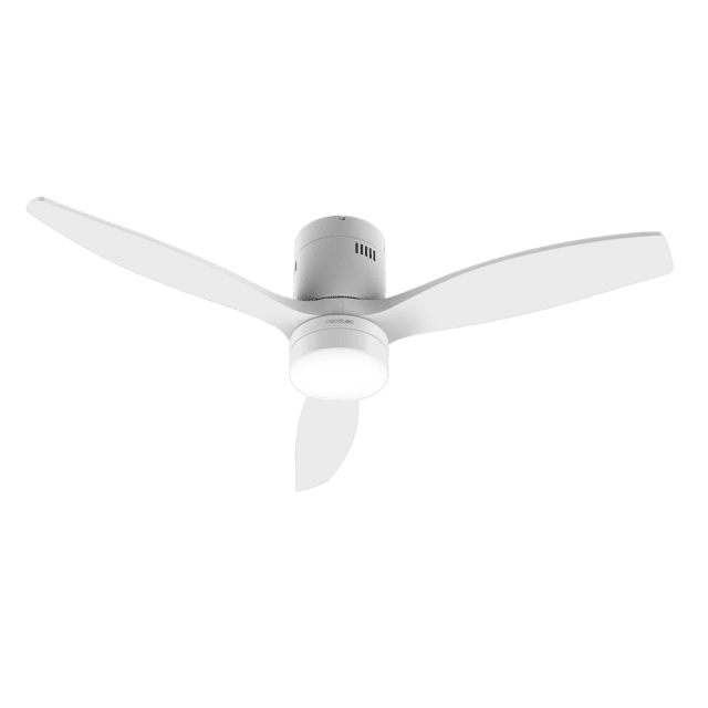 Cecotec EnergySilence Aero 5600 White Aqua Connected Ventilador De Techo De 40 W Y 52” Con Mando A Distancia Control Por Wifi Y Mando A Distancia Protección IP44 6 Velocidades 3 Aspas Modo Winter-summer Y Temporizador De Hast