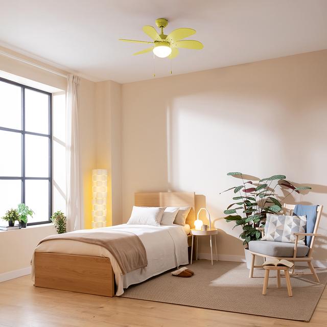 Cecotec EnergySilence Aero V3600 Vision Full Yellow Ventilador De Techo De 50 W Y 36” Con Lámpara 3 Velocidades 6 Aspas Modo Winter-summer Y Uso Sencillo. Ventilador De Techo 